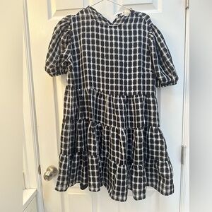Gingham babydoll dress